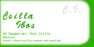 csilla ibos business card